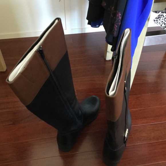 NIB Karen Scott wide calf faux leather boots size 9 - Picture 4 of 6